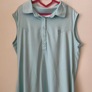 light blue horse back riding shirt. womens. worn a few times. great condition